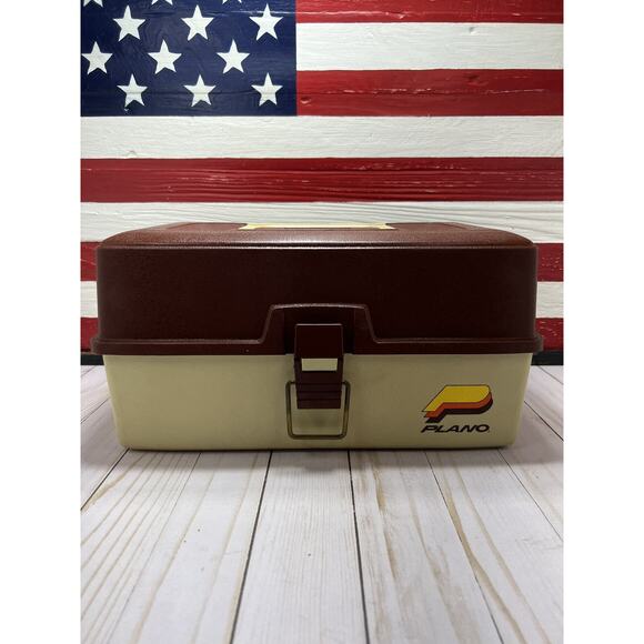 Loaded VINTAGE Plano Tackle Box 4200 2 Tier Fold Out Tray, Salt Water Fishing - Picture 10 of 10